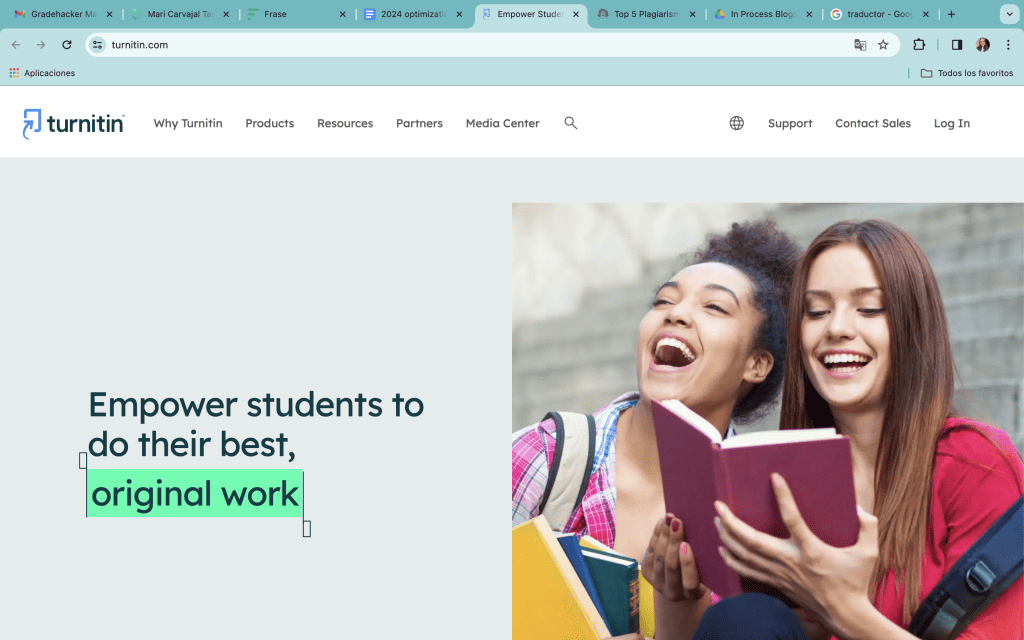 It's the main page of Turnitin webstite