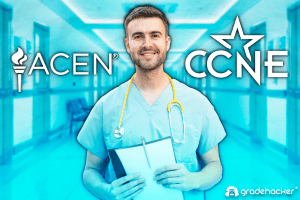 Nursing-School-Accreditation-blog-cover- male nurse with a report in his hand and a stethoscope around his neck smiling on a hospital