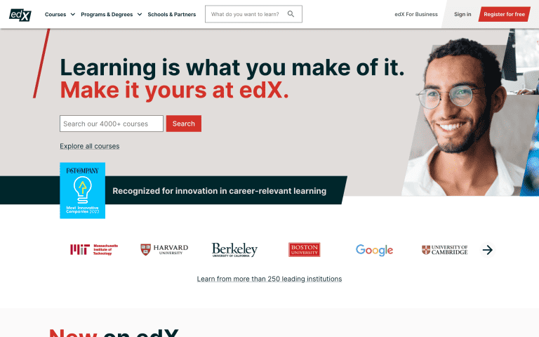 edx-best online learning platform- login